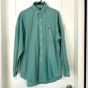 Ralph Lauren Checkered Button Up Long Sleeve Dress Shirt